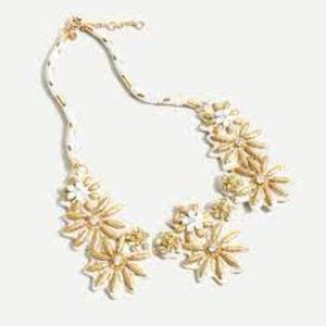 NWT J.Crew Golden Blossom Flower Statement Necklace